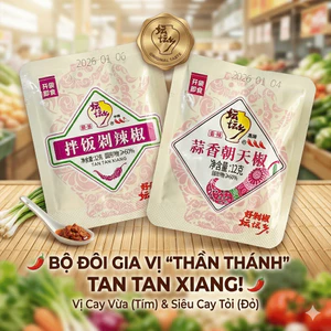 Ớt Băm Tan Tan Xiang Gói 12g Vị Cay Vừa & Siêu Cay Tỏi Thơm, Ớt Chưng Trộn Cơm, Mì Cay Tê Chuẩn Vị Trung Hoa Luka Food