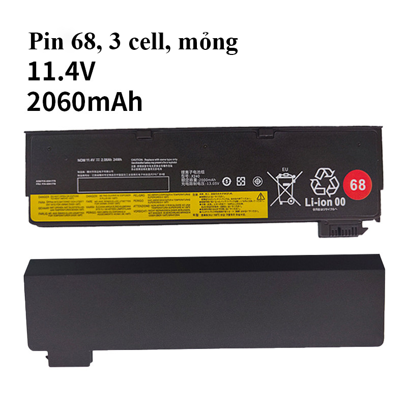 Pin Lenovo ThinkPad X240 X250 X260 X270 T440 T450 T450s T460 T460s T460p T470p 68+ (BH 12 THÁNG)