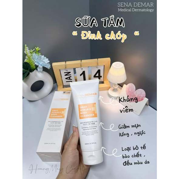 Tẩy Da Chết Body SenaDemar, Làm sạch, loại bỏ lớp sừng da chết và bã nhờn 200ml-Thylee