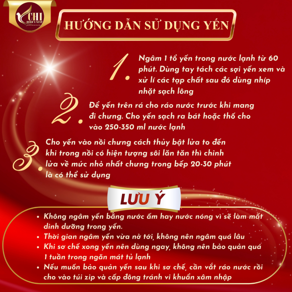 Yến Rút Lông Khô Nguyên Tổ Nguyên Chất 100% - Dòng Yến Cao Cấp - Yến Chi