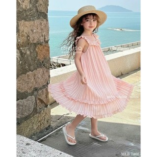 [B&G] Đầm Váy maxi hồng phấn – nàng thơ mùa hè cho bé yêu đi biển, đi chơi mát mẻ bé gái từ 10-45kg