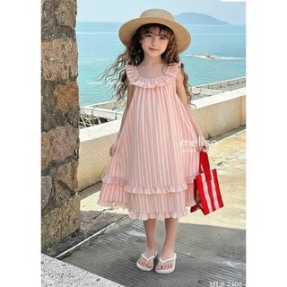 [B&G] Đầm Váy maxi hồng phấn – nàng thơ mùa hè cho bé yêu đi biển, đi chơi mát mẻ bé gái từ 10-45kg