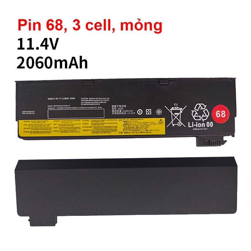 (BH 12 THÁNG) Pin Lenovo ThinkPad X240 X250 X260 X270 T440 T450 T450s T460 T460s T460p T470p 68+