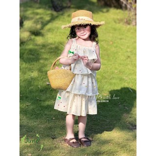 [B&G] Đầm Váy tầng nơ sắc màu 2 dây – xinh yêu chuẩn nàng thơ nhí cho bé gái từ 9-10 tuổi