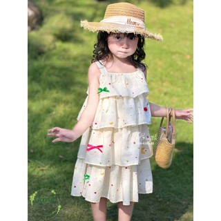[B&G] Đầm Váy tầng nơ sắc màu 2 dây – xinh yêu chuẩn nàng thơ nhí cho bé gái từ 9-10 tuổi