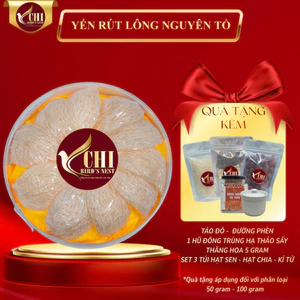 Yến Sào Rút Lông Nguyên Tổ Nguyên Chất , Không Pha Độn Đường , Tạp Chất 100% - Yến Chi - Yến Rút Lông