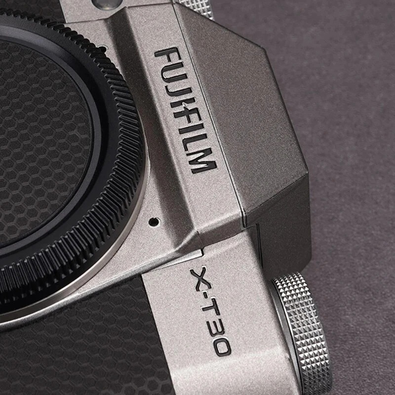 Skin 3M dán máy ảnh Fujifilm X-T30 mẫu vân Black Matrix phối màu bạc xám | Miếng dán bảo vệ body máy ảnh fuji xt30