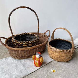 Giỏ Đan Mây Decor Trang Trí Vintage - Hàng Nhật 2hand