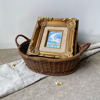 Giỏ Đan Mây Decor Trang Trí Vintage - Hàng Nhật 2hand