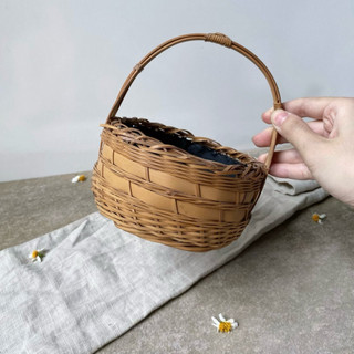 Giỏ Đan Mây Decor Trang Trí Vintage - Hàng Nhật 2hand