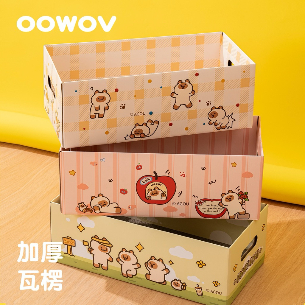 [OOWOV] Ổ Nằm Cho Mèo Tích Hợp Bàn Cào Móng 2IN1 - Chất Liệu Carton Chống Mài Mòn, Không Rơi Vụn