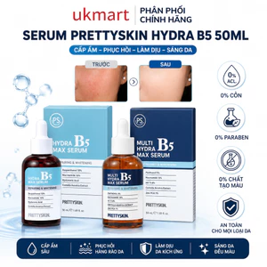 Serum Phục Hồi Dưỡng Trắng B5 Pretty skin Hydra B5 Ngăn Lão Hóa, Se Khít Lỗ Chân Lông, Làm Dịu Da
