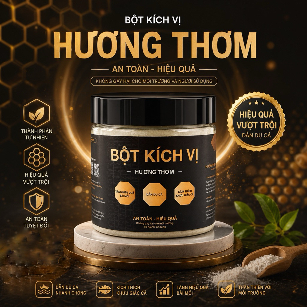[ Bột Kích - Hương Thơm ] Hổ trợ các loại mồi câu kích thích cá ăn nhanh chóng - trộn với Cám , pha với Cốt tự làm