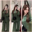 Set bà ba cúc bọc chất liệu tằm ánh kim vân THỌ, Pháp phục đi chùa dáng rộng phú bà sang chảnh điệu đà | Đồ Lam An Nhiên