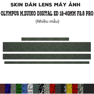 Skin dán Lens Olympus M.Zuiko ED 12-40mm f2.8 PRO (Nhiều mẫu) | Decal Film 3M dán bảo vệ ống kính máy ảnh 12-40 mm