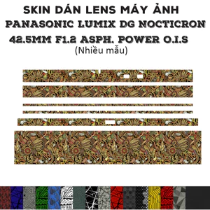 Skin dán Lens Panasonic Lumix DG 42.5mm f1.2 ASPH (Nhiều mẫu) | Decal Film 3M dán bảo vệ ống kính máy ảnh 42.5 mm