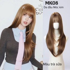 MK08_Tóc giả layer dệt kim nguyên đầu 60cm [Kèm combo phụ kiện]