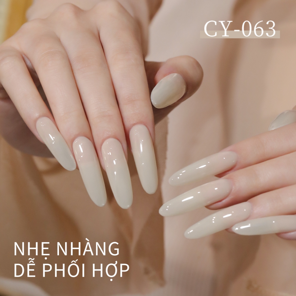 XEIJAYI 40ml - Sơn móng tay dạng gel màu trắng mơ, thích hợp cho salon và tự sơn móng tay tại nhà.