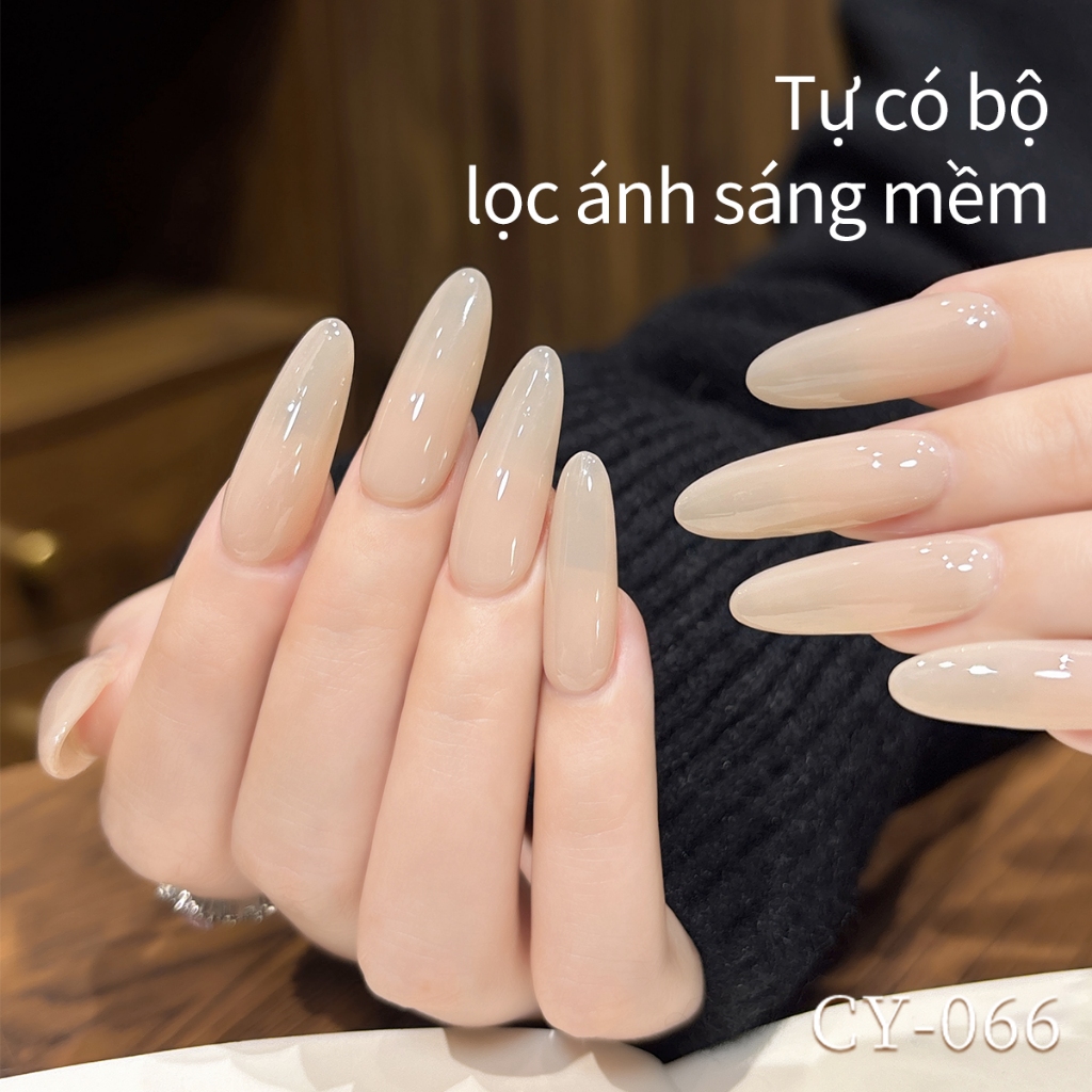 XEIJAYI 40ml - Sơn móng tay dạng gel màu nâu nude bán trong suốt, độ bóng lâu trôi, phù hợp với mọi tông da.