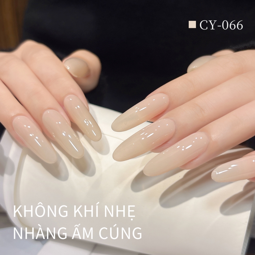XEIJAYI 40ml - Sơn móng tay dạng gel màu nâu nude bán trong suốt, độ bóng lâu trôi, phù hợp với mọi tông da.