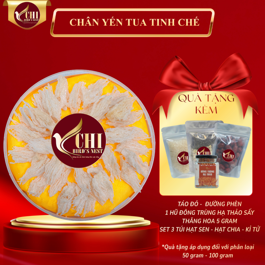 Chân Tổ Yến Tua Rút Lông Nguyên Chất 100% - Yến Sào Yến Chi