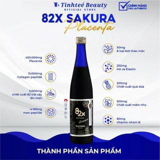 Nước Uống 82X Placenta Sakura Phiên Bản Cao Cấp, Hỗ Trợ Cải Thiện Nám Sạm, Nâng Tông Sáng Hồng Căng Bóng 500ml/chai