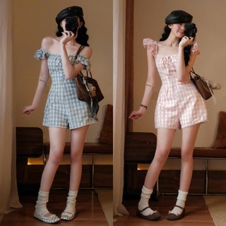 Set Jumpsuit Nữ 2 Dây Dáng Ngắn Caro Tiểu Thư Ôm Eo Tôn Dáng Mặc Hè Đi Chơi Du Lịch 247Store Jum3695