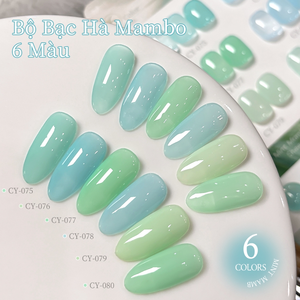 XEIJAYI 40ml — Sơn móng tay dạng gel màu xanh bạc hà và xanh nhạt mới cho mùa hè, cỡ lớn.