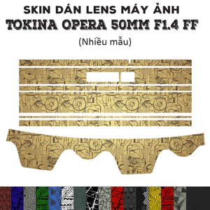 Skin dán Lens Tokina Opera 50mm f1.4 FF (Nhiều mẫu) | Decal Film 3M dán bảo vệ ống kính máy ảnh 50 mm