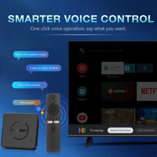 Q96ATV Smart ATV Android TV Box Crack 2.4GHz WiFi Điều khiển từ xa bằng giọng nói Android TV13.0 H313 Chip Watch YouTube