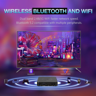 Q96ATV Smart ATV Android TV Box Crack 2.4GHz WiFi Điều khiển từ xa bằng giọng nói Android TV13.0 H313 Chip Watch YouTube