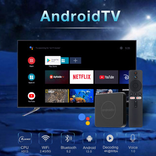 Q96ATV Smart ATV Android TV Box Crack 2.4GHz WiFi Điều khiển từ xa bằng giọng nói Android TV13.0 H313 Chip Watch YouTube