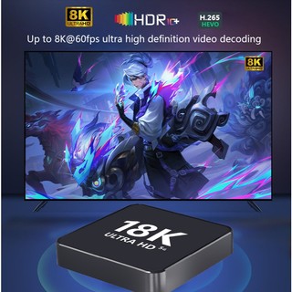 Hộp TV thông minh 18K Phiên bản mới nhất 13.0 Mở khóa các kênh đầy đủ 5G WIFI Hỗ trợ các thiết bị bên ngoài USB Flash Dr
