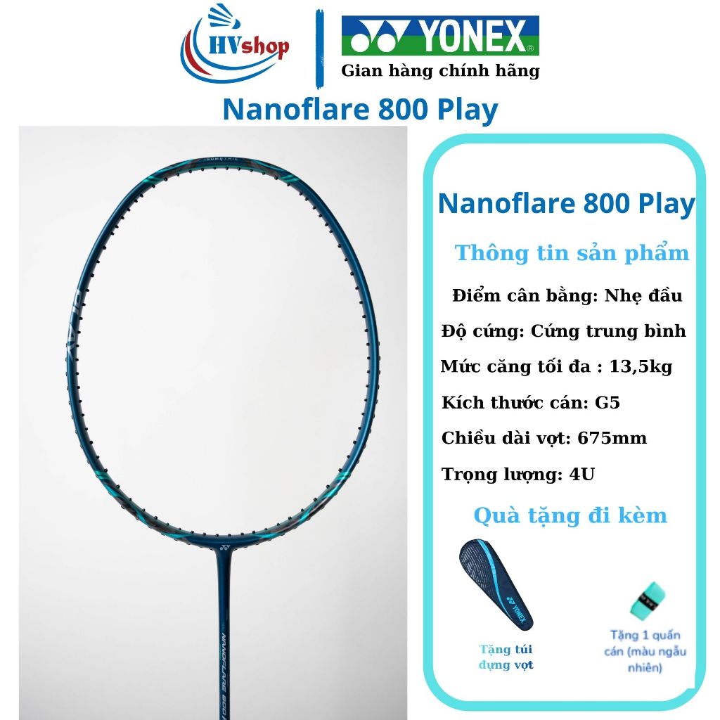 Vợt cầu lông Yonex Nanoflare 800 Play, CHỈ KHUNG VỢT, kèm quà tặng hấp dẫn - HVShop
