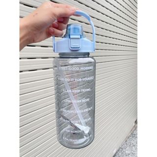 [bongbaydecor24] bình nước chia vạch 2 lít nhựa trong suốt an toàn nhắc nhở thời gian uống nước