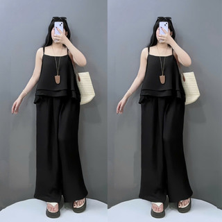 Set Bộ Hai Dây Bigsize Nữ Áo Dây Phối Quần Suông Dài Tiểu Thư Nhẹ Nhàng Cho Chubby SET867/SET871