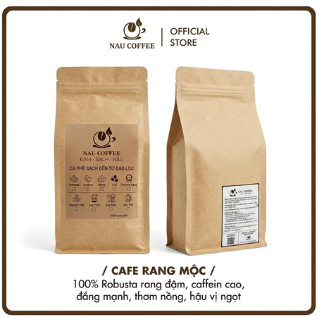 Cà Phê Rang Nguyên Hạt Robusta Bảo Lộc Nguyên Chất 100% - Nau Coffee
