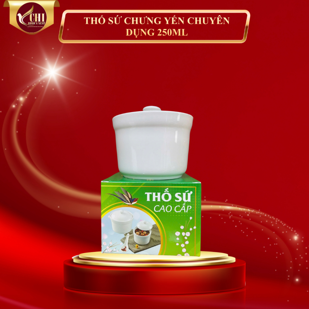 Thố sứ chưng yến chuyên dụng phù hợp cho việc chưng yến cho 1-2 người dùng