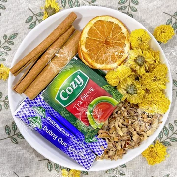 Trà Cam Quế Sả Mix Hoa (Trà Olong Thảo Mộc - Trà Olong Cam Quế - Trà Detox Thanh Lọc, Hỗ Trợ Tiêu Hóa))