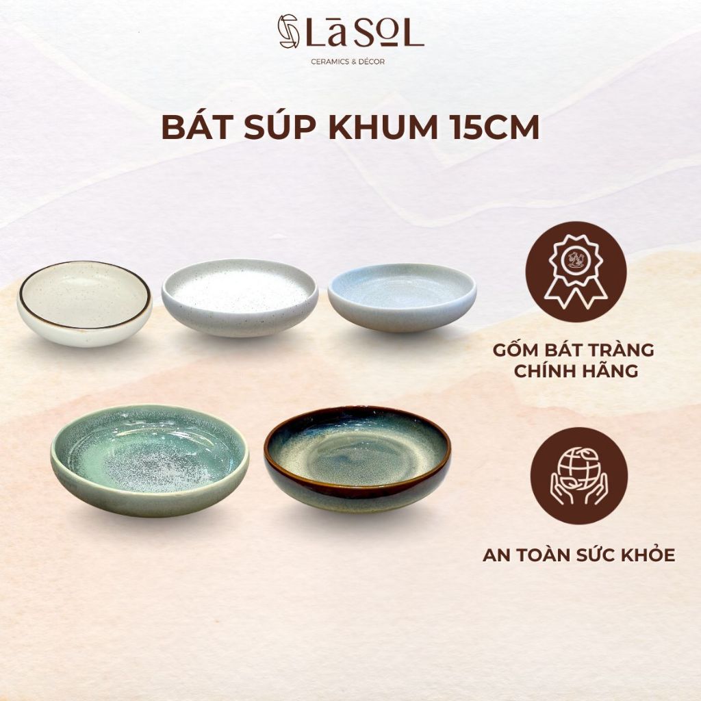 Bát súp khum gốm sứ Bát Tràng - Men mờ tối giản phong cách Nhật - Bát ...