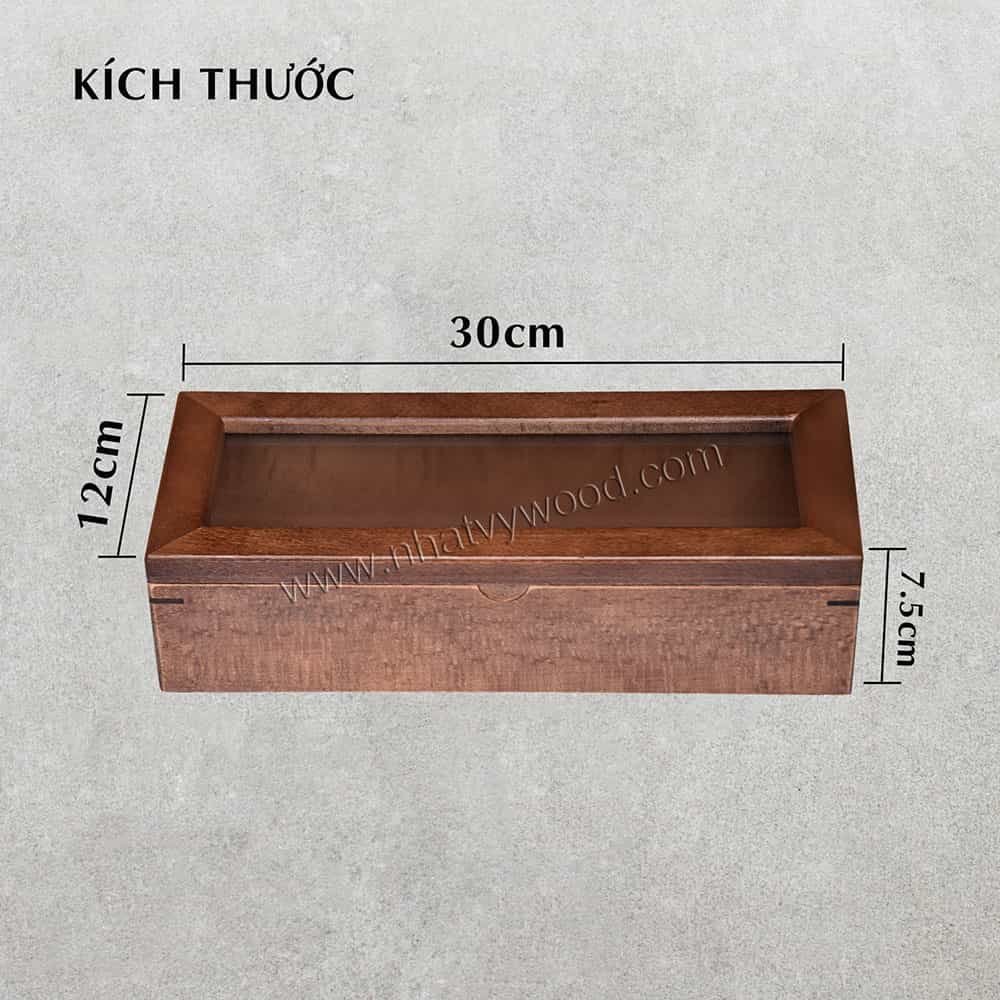 Hộp Đựng Đũa Thìa Muỗng Có Nắp Đậy, Hộp Gỗ Để Đũa Nhà Hàng, Đồ Dùng Nhà Bếp NV5331