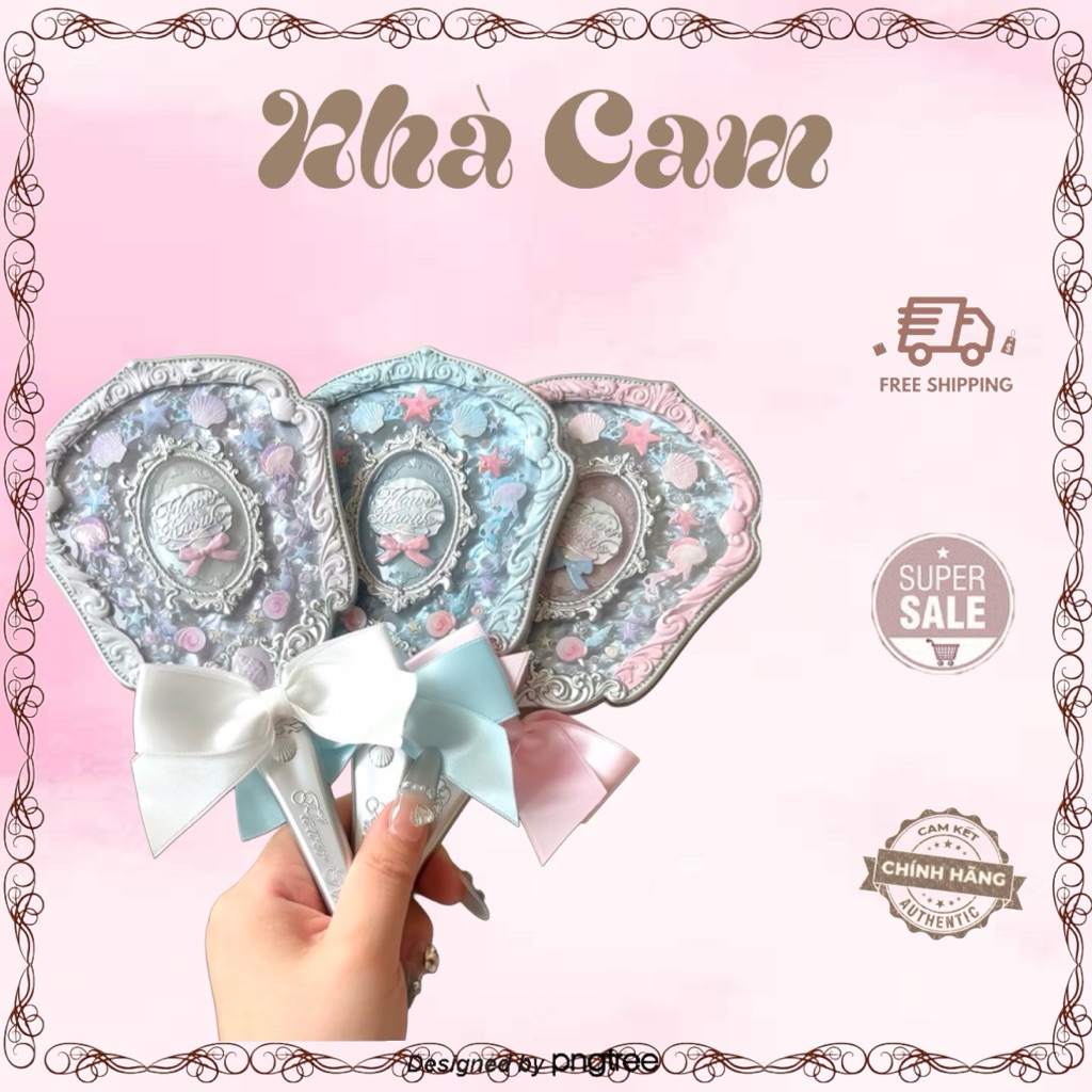 {Flower Knows} Gương cầm tay BST Shell's Jewet