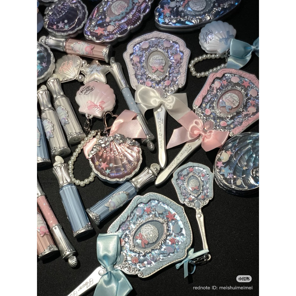{Flower Knows} Gương cầm tay BST Shell's Jewet