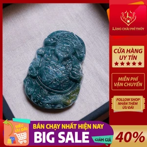 Vòng Cổ Cao Cấp Hoàng Tài Thần Chiêu Tài Vượng Khí – Dây chuyền Phỉ Thúy Nam/ Nữ Phong Thủy
