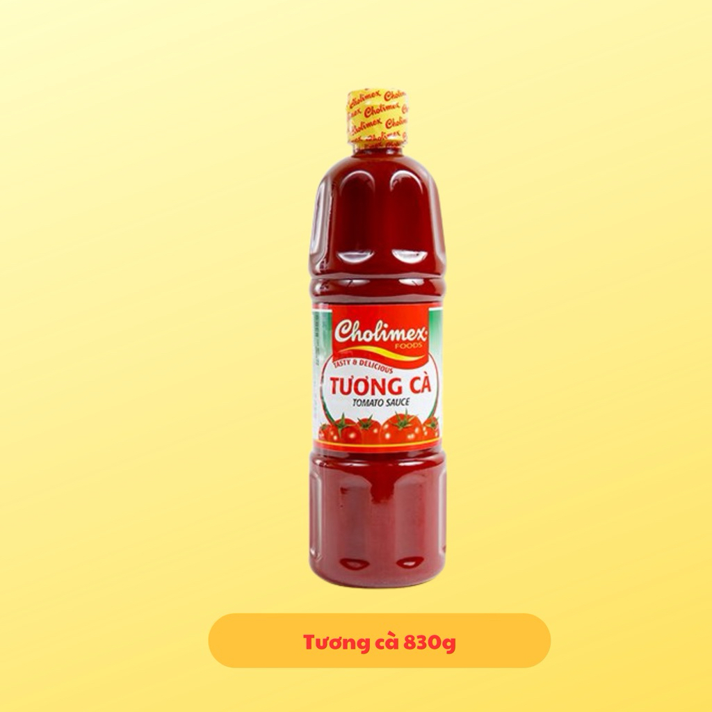 Tương cà Cholimex chai Pet 830g - Cà chua tươi nguyên chất, chai lớn tiết kiệm