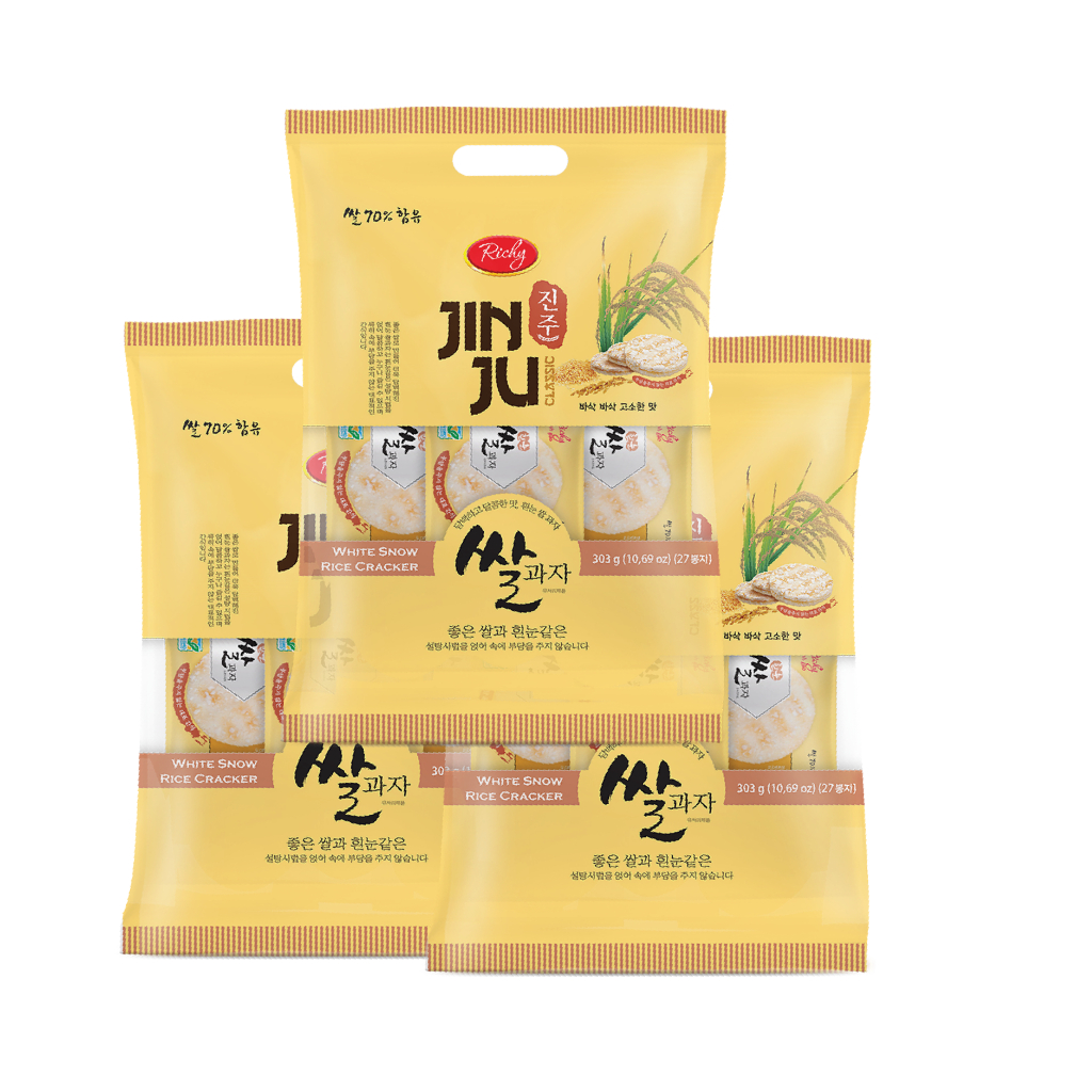 [MUA 3 TẶNG 1]Bánh gạo Jinju Hàn Quốc 303g