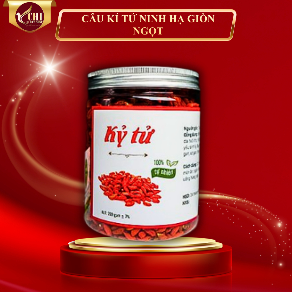 Kỷ Tử Đỏ (Câu Kỉ Tử) Sấy Khô Quả To Đỏ Đều Giúp Đẹp Da, Bổ Máu, Dễ Ngủ, Sáng Mắt