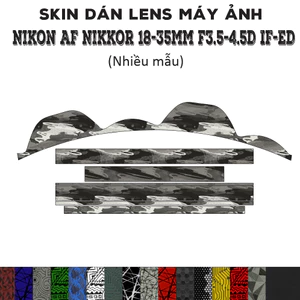 Skin dán Lens Nikon AF 18-35mm f3.5-4.5D IF-ED (Nhiều mẫu) | Decal Film 3M dán bảo vệ ống kính máy ảnh Nikkor 18-35 mm