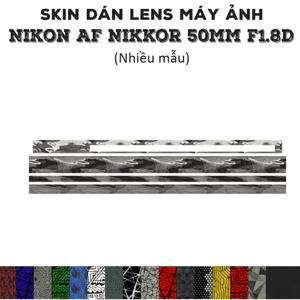 Skin dán Lens Nikon AF 50mm f1.8D (Nhiều mẫu) | Decal Film 3M dán bảo vệ ống kính máy ảnh Nikkor 50 mm