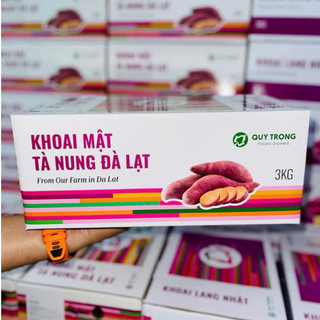 Mua 4 Thùng Tặng 1 Thùng| Khoai Mật Tà Nung Đà Lạt Quý Trọng 3kg – Khoai Lang Mật Nướng Mật Ngọt Tự Nhiên